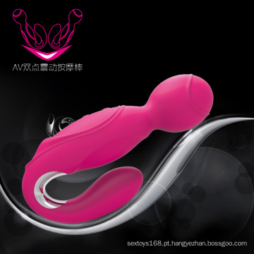 As mulheres G-ponto de alta qualidade Silicone massageador sensual vibrador Sexual produto adulto sexo (IJ-V100014)